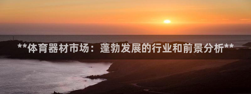 耀世平台负责人是谁：**体育器材市场：蓬勃发展的行业