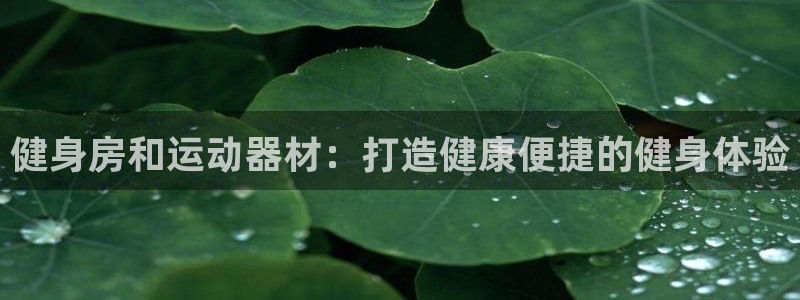 耀世平台嗯 5o69I7：健身房和运动器材：打造健康
