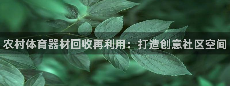 耀世团长：农村体育器材回收再利用：打造创意社区空间