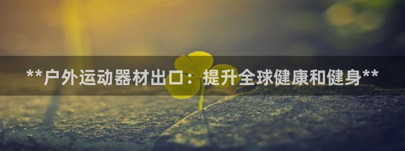 耀世娱乐平台官网登录：**户外运动器材出口：提升全球